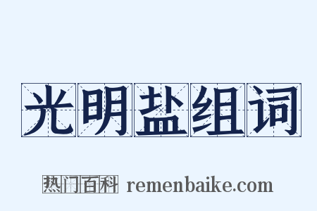 光明盐组词是什么意思的图片